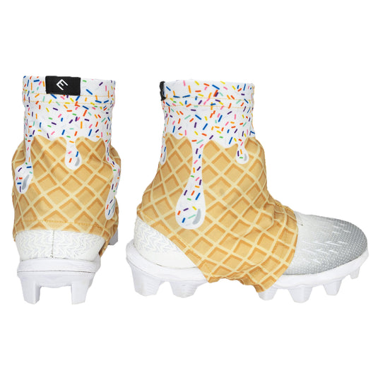 Elite Athletic Gear - White Ice Cream Cleat Covers
