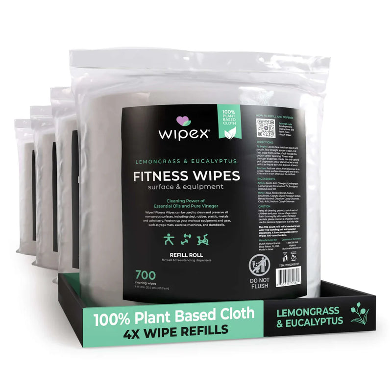 Load image into Gallery viewer, Wipex Co. - Natural Fitness Equipment Wipes 700ct Bulk Gym Refill Roll
