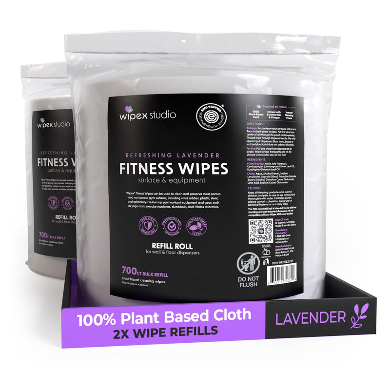 Load image into Gallery viewer, Wipex Co. - 700 Plant-Based Gym Wipes Bulk Refill Roll | Natural Fitness Equipment Wipes
