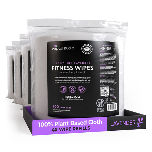 Wipex Co. - 700 Plant-Based Gym Wipes Bulk Refill Roll | Natural Fitness Equipment Wipes