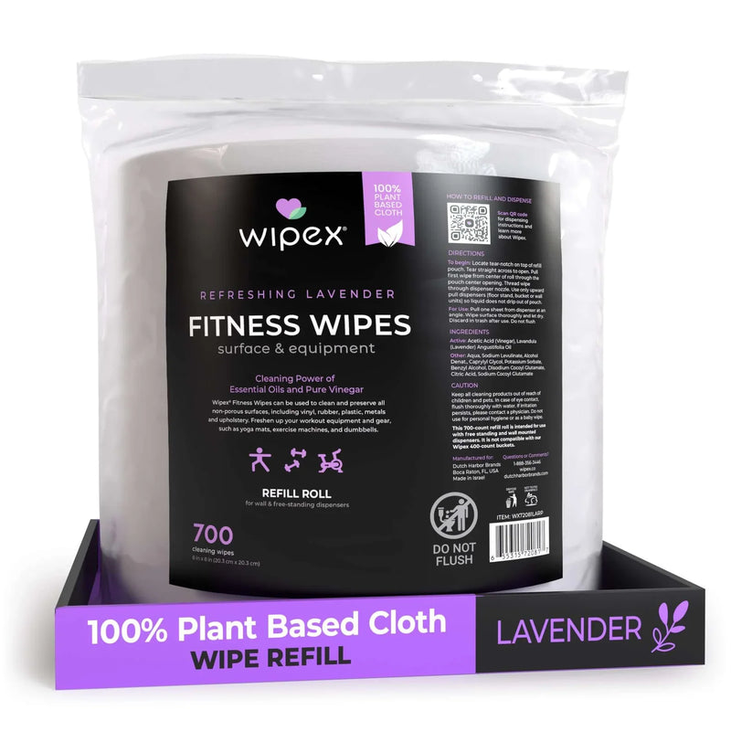 Load image into Gallery viewer, Wipex Co. - Natural Fitness Equipment Wipes 700ct Bulk Gym Refill Roll
