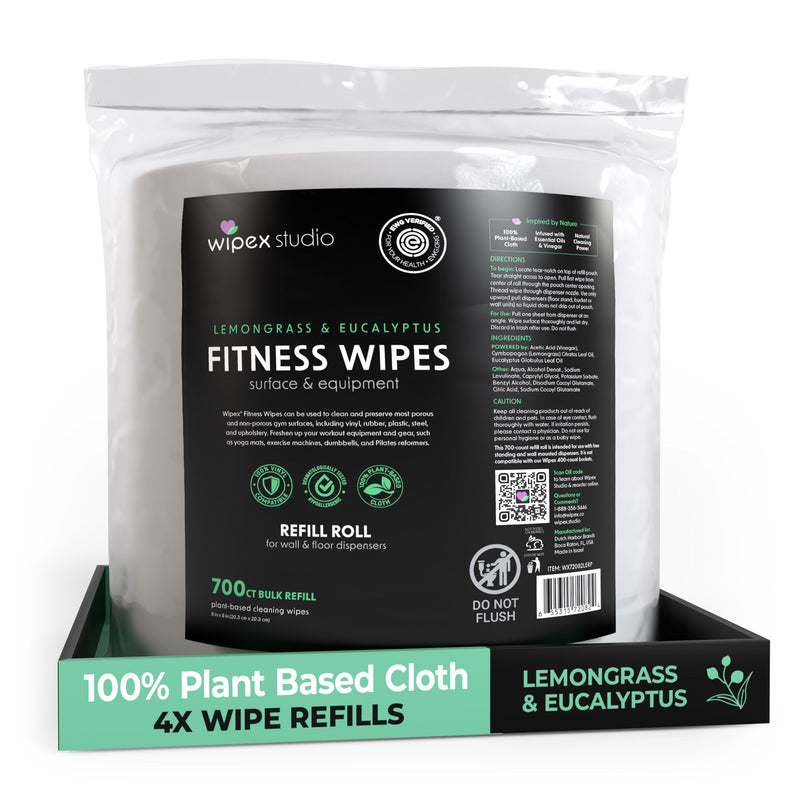 Load image into Gallery viewer, Wipex Co. - 700 Plant-Based Gym Wipes Bulk Refill Roll | Natural Fitness Equipment Wipes
