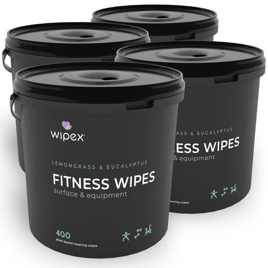 Wipex Co. - 400 Yoga Mat Wipes | Natural | Plant-based | For Fitness & Yoga Gear, Chiropractic, Massage Tables