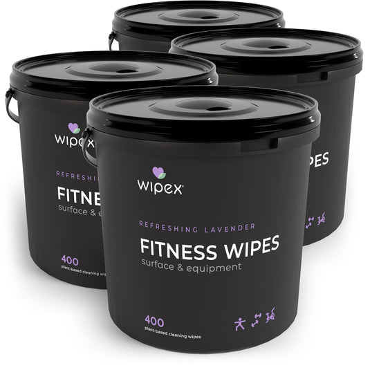 Wipex Co. - 400 Yoga Mat Wipes | Natural | Plant-based | For Fitness & Yoga Gear, Chiropractic, Massage Tables
