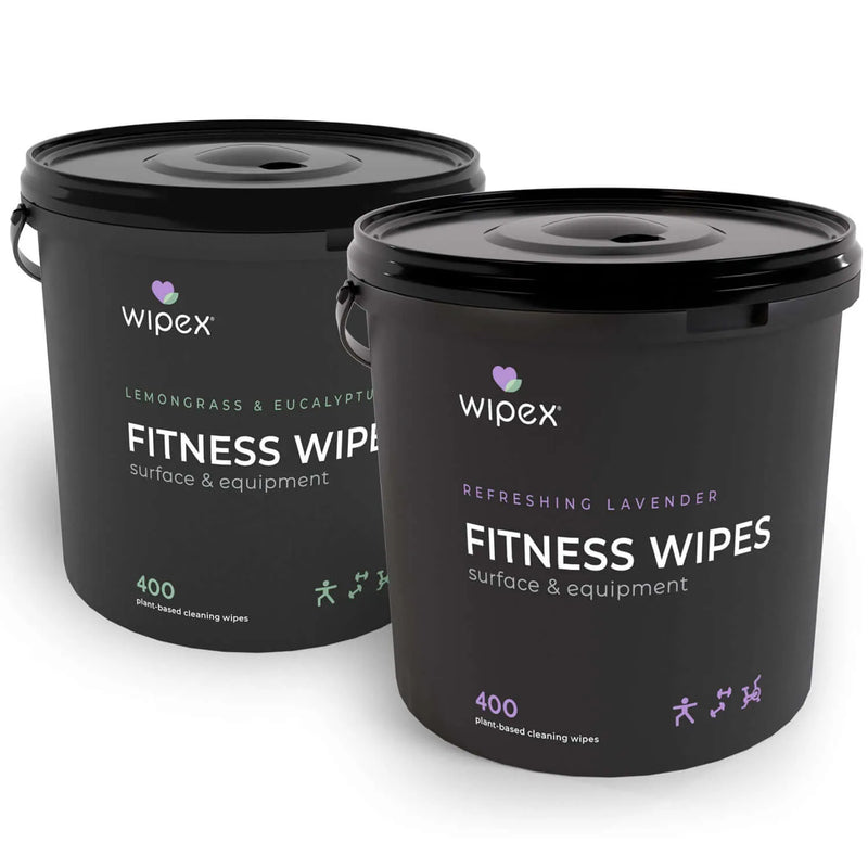 Load image into Gallery viewer, Wipex Co. - 400ct Natural Gym Wipes for Fitness Equipment | Portable Dispensing Bucket or Refill | Plant-Based
