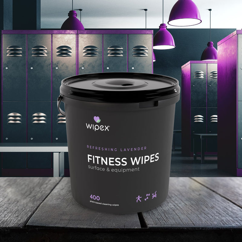 Load image into Gallery viewer, Wipex Co. - 400ct Natural Gym Wipes for Fitness Equipment | Portable Dispensing Bucket or Refill | Plant-Based
