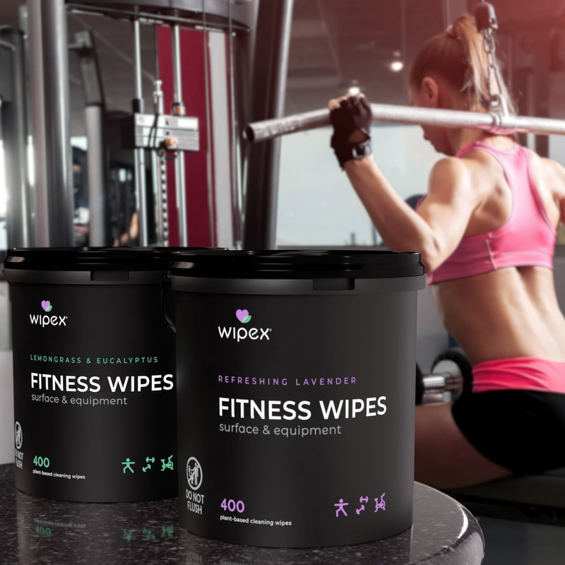Load image into Gallery viewer, Wipex Co. - 400ct Natural Gym Wipes for Fitness Equipment | Portable Dispensing Bucket or Refill | Plant-Based
