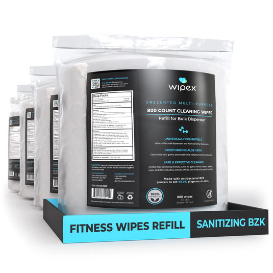 Wipex Co. - Wipex® 800ct Bulk Antibacterial Wipes Refill Roll | Skin-Safe Sanitizing Wipe | TÜV-Certified Plant-Based Cloth