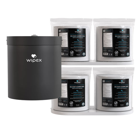 Wipex Co. - Wipex® 800ct Bulk Antibacterial Wipes Refill Roll | Skin-Safe Sanitizing Wipe | TÜV-Certified Plant-Based Cloth