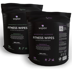 Wipex Co. - Natural Fitness Equipment Wipes 700ct Bulk Gym Refill Roll