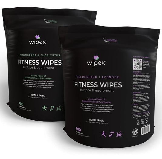 Wipex Co. - Natural Fitness Equipment Wipes 700ct Bulk Gym Refill Roll