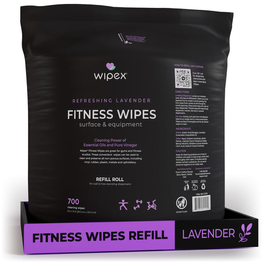 Wipex Co. - Wipex Natural Fitness Equipment Wipes 700ct Bulk Gym Refill Roll