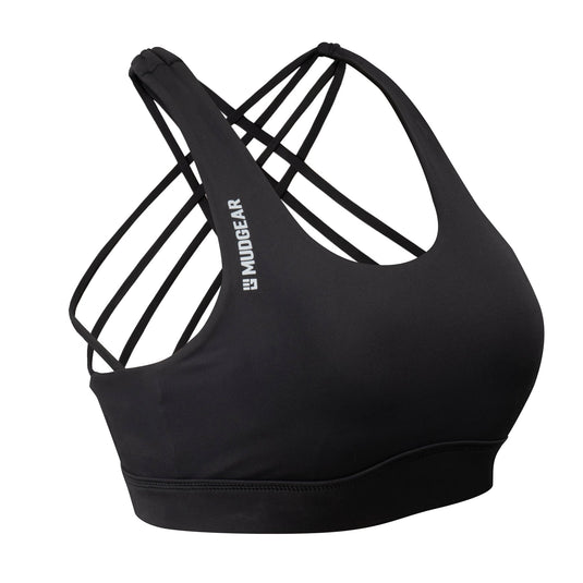 MudGear - Women's Performance Sports Bra with Pockets (Black)