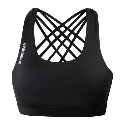 MudGear - Women's Performance Sports Bra with Pockets (Black)