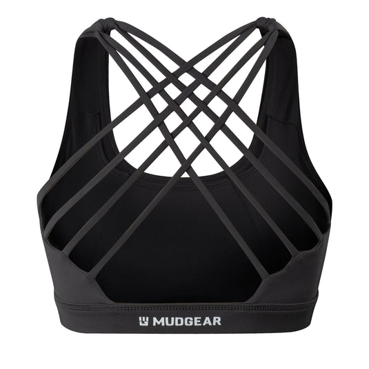 MudGear - Women's Performance Sports Bra with Pockets (Black)