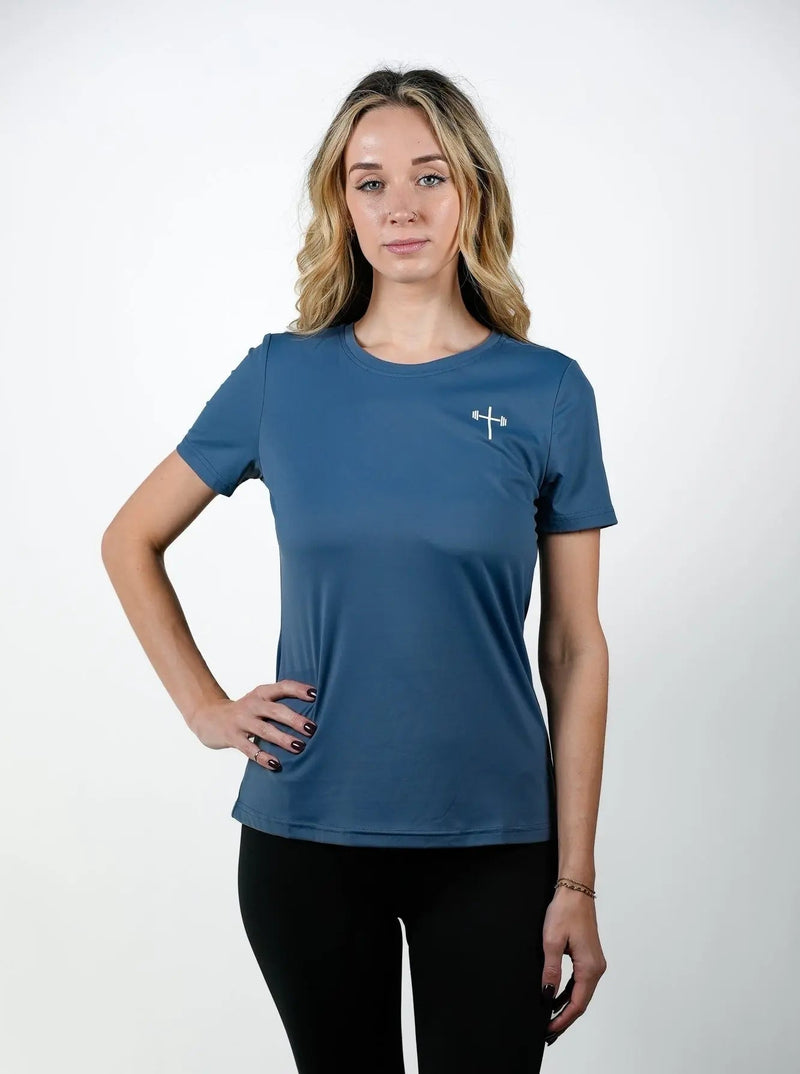 Load image into Gallery viewer, HolStrength - Women's Proverbs 31:25 Performance Tee
