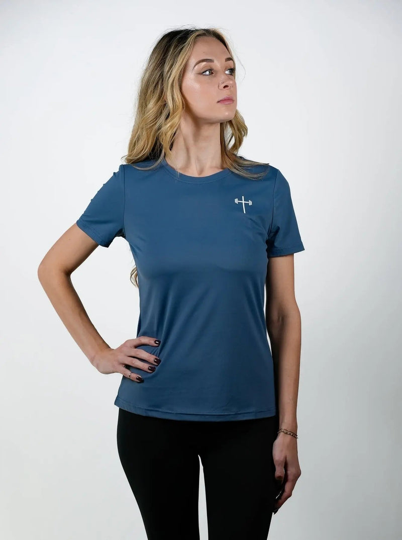 Load image into Gallery viewer, HolStrength - Women's Proverbs 31:25 Performance Tee
