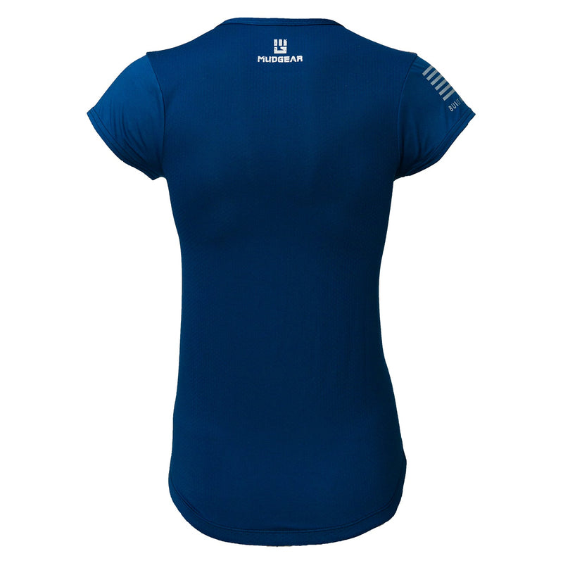 Load image into Gallery viewer, Women&#39;s Fitted Performance Shirt - Short Sleeve (Navy)
