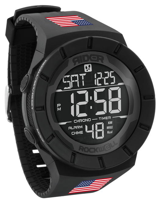 Rockwell Time - Coliseum Fit™ Flags of The World Edition N-Z (Phantom Black) Watch
