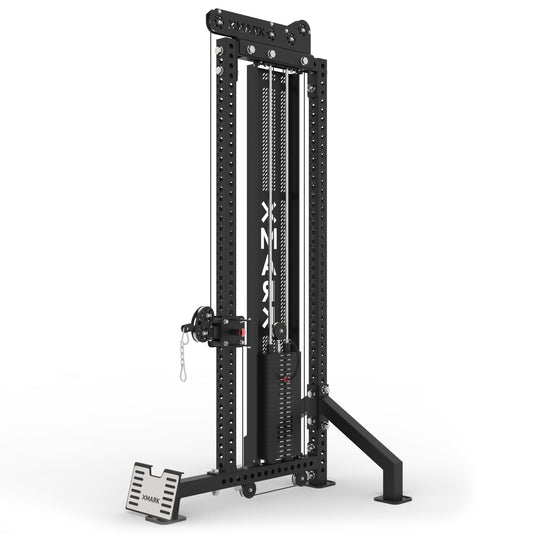 XMARK - Commercial Single-Stack Functional Trainer, Low Row, Cable Attachments