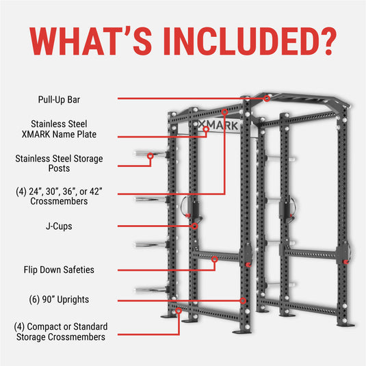 XMARK - Viper Power Rack with Storage & Flip Down Safeties
