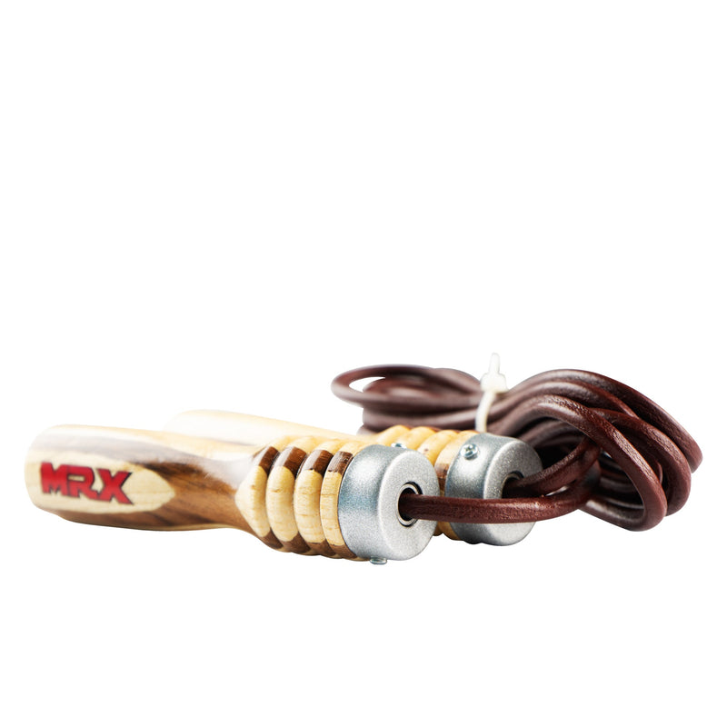 Load image into Gallery viewer, MRX - Heavy Duty Leather Jump Rope Wood Handle

