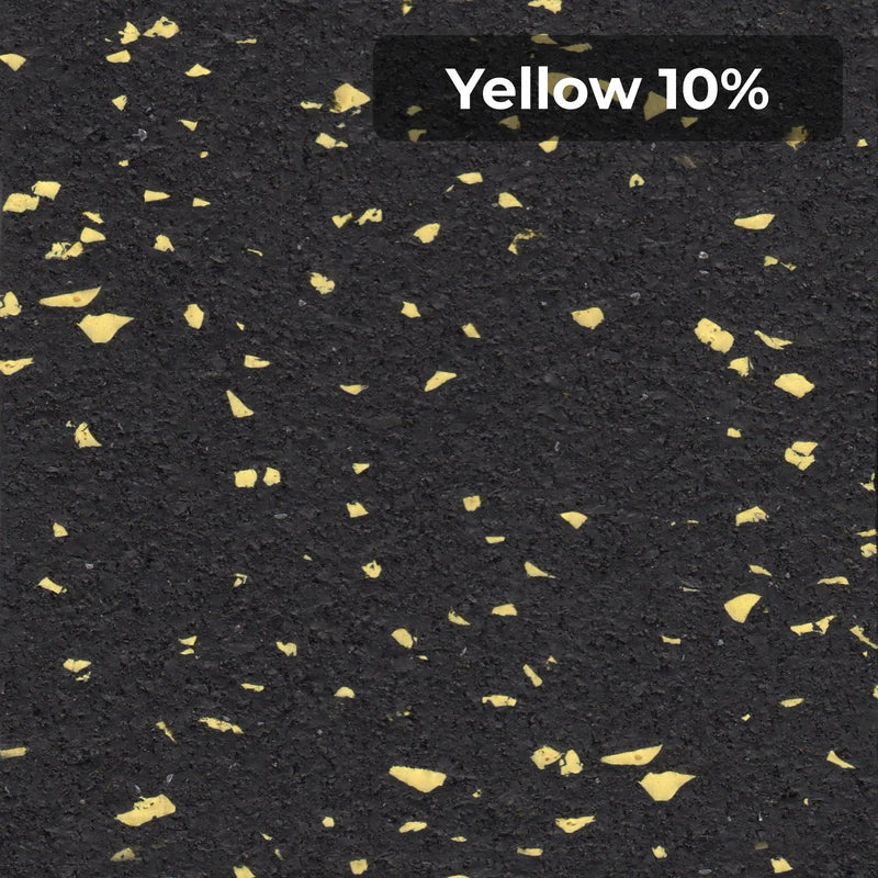 Load image into Gallery viewer, Yellow 10% rubber flooring swatch
