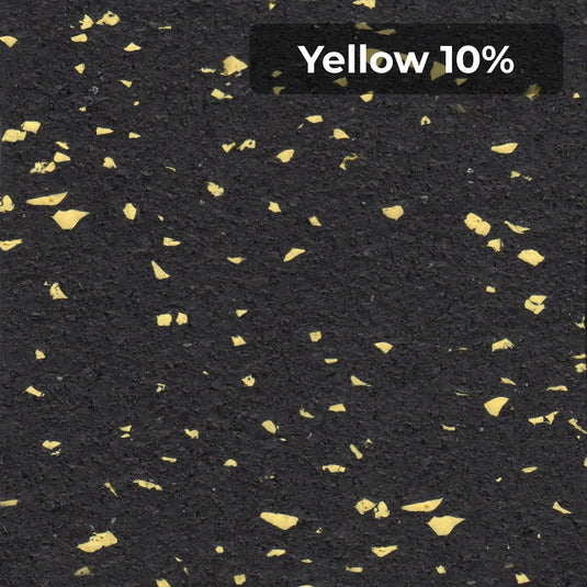 Yellow 10% rubber flooring swatch