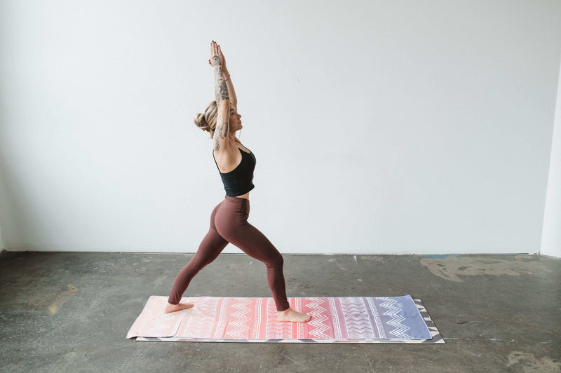 Load image into Gallery viewer, Yoga Towel | Non Slip Silicon Nubs | Absorbent Microfiber | Pink | Yune Yoga | The Cassady

