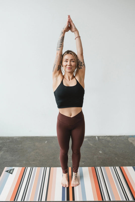 Yune Yoga - Yoga Mat | 6mm Thick | Multi Color Striped | Non-Slip | Eco Friendly | Yune Yoga | Eagles Rest