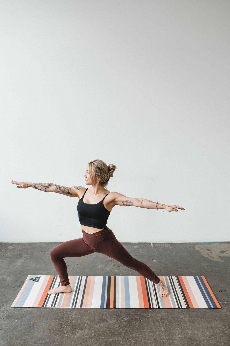 Load image into Gallery viewer, Yune Yoga - Yoga Mat | 6mm Thick | Multi Color Striped | Non-Slip | Eco Friendly | Yune Yoga | Eagles Rest
