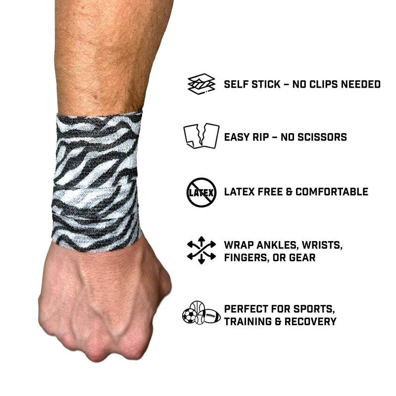 Load image into Gallery viewer, Elite Athletic Gear - Zebra Self Stick Athletic Tape
