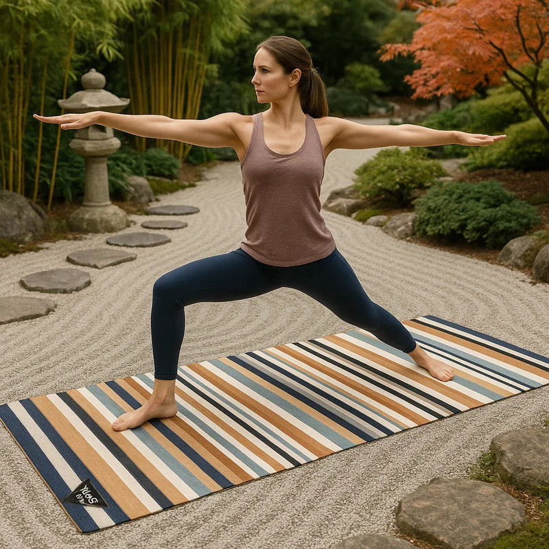 Load image into Gallery viewer, Yune Yoga - Yoga Mat | 6mm Thick | Multi Color Striped | Non-Slip | Eco Friendly | Yune Yoga | Eagles Rest
