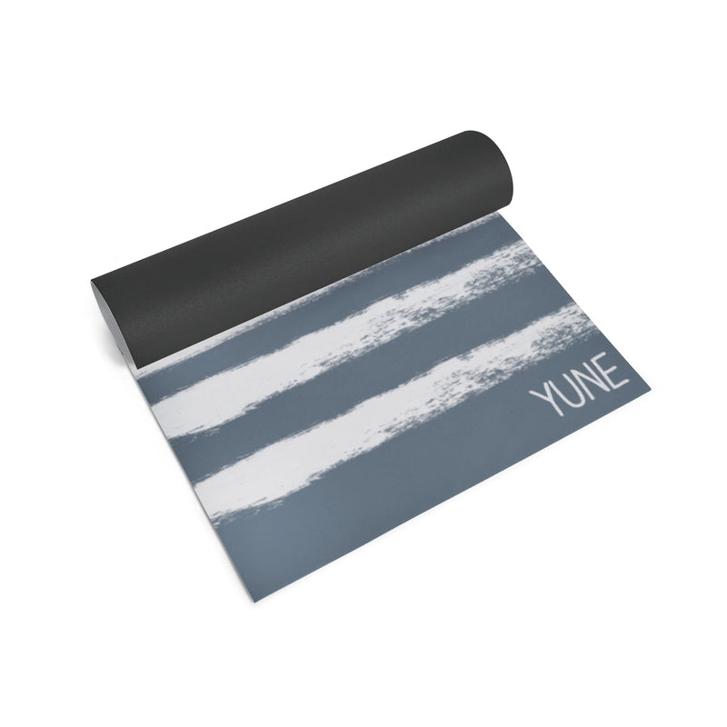 Load image into Gallery viewer, Yune Yoga - Yoga Mat | 6mm Thick | Blue Striped | Non-Slip | Eco Friendly | Yune Yoga | Fir
