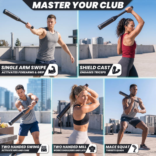 Synergee - Adjustable Indian Club & Mace Bell - Indian Club