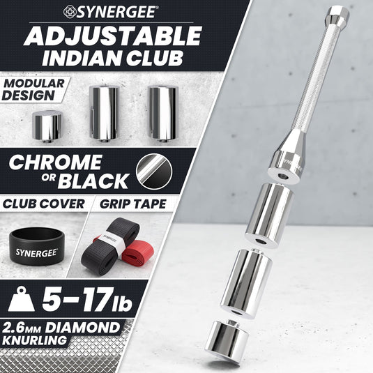 Synergee - Adjustable Indian Club & Mace Bell - Indian Club