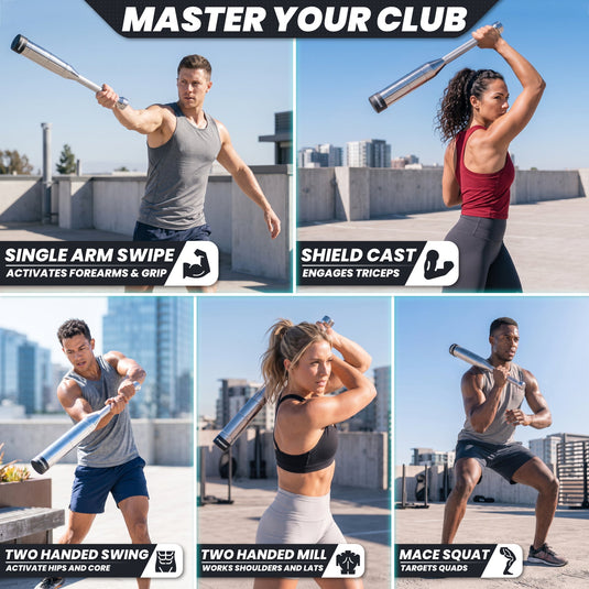Synergee - Adjustable Indian Club & Mace Bell - Indian Club