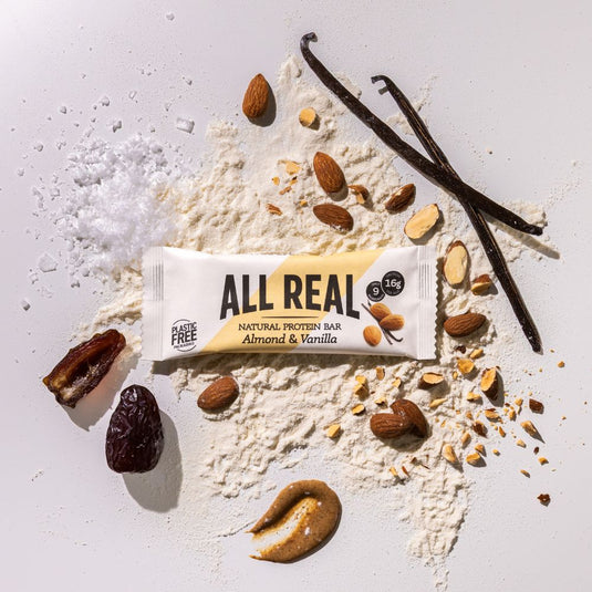 All Real Nutrition - Almond Vanilla Protein Bar (50g x 12)