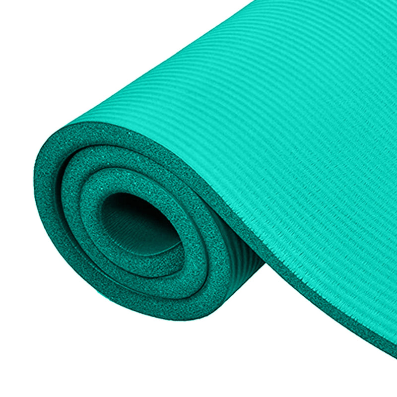 Load image into Gallery viewer, BalanceFrom Fitness GoCloud 1&quot; Extra Thick Exercise Mat w/Carrying Strap, Green
