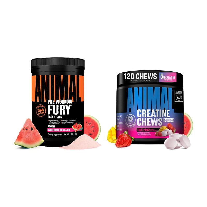 Load image into Gallery viewer, Animal Pre-Workout Power Stack: Animal Fury and Animal Creatine Chews