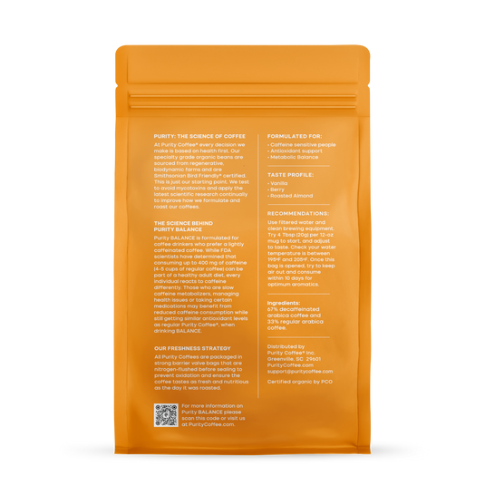 Purity Coffee - Balance: 2/3 Decaf Whole Bean Coffee
