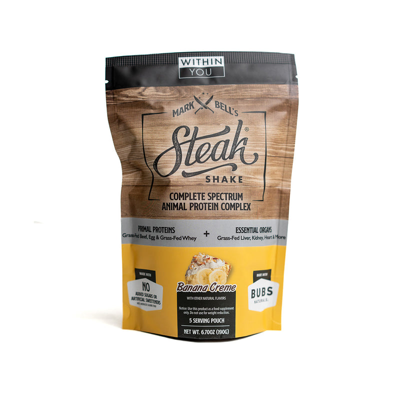 Load image into Gallery viewer, 5 Serving Travel Size - Mark Bell&#39;s Steak Shake® - Complete Spectrum Animal Protein Powder Complex
