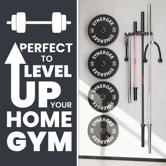 Synergee - Wall Mounted Barbell and Accessory Hanger