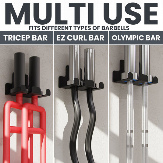 Synergee - Wall Mounted Barbell and Accessory Hanger