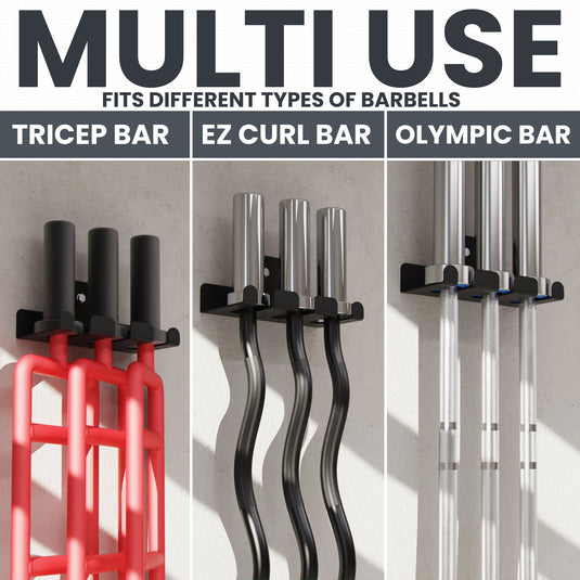 Synergee - Wall Mounted Barbell and Accessory Hanger