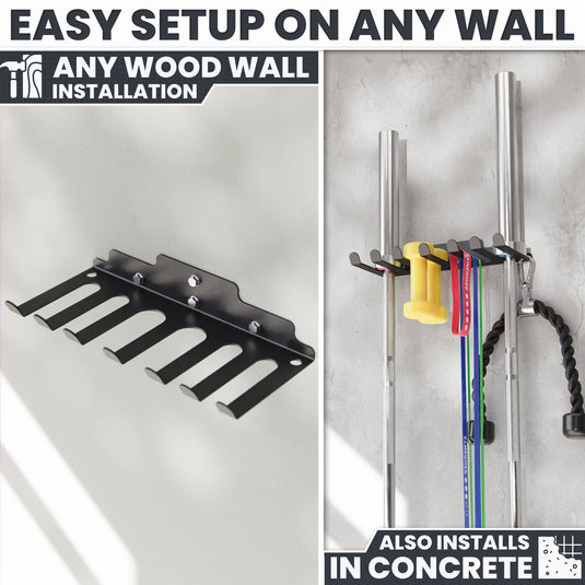 Synergee - Wall Mounted Barbell and Accessory Hanger