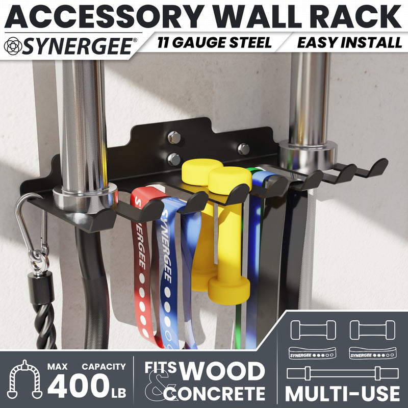 Load image into Gallery viewer, Synergee - Wall Mounted Barbell and Accessory Hanger
