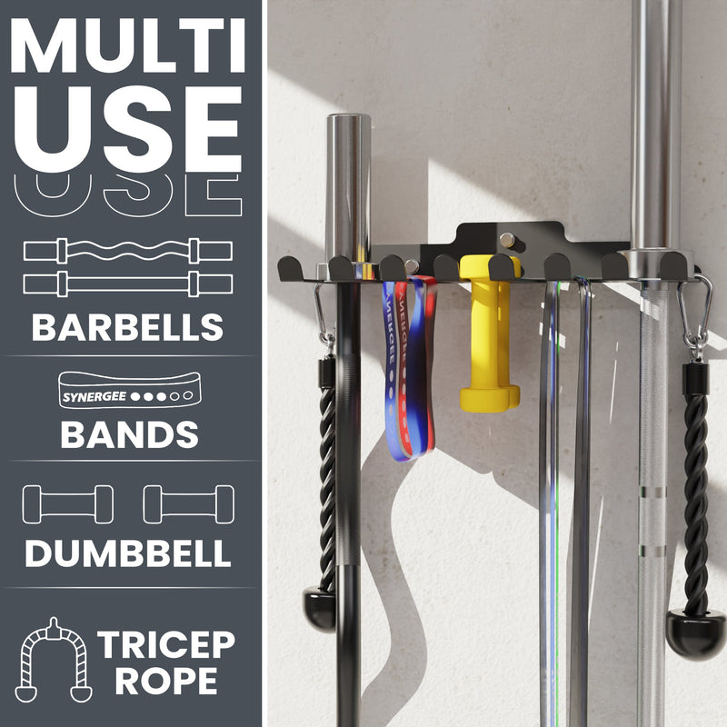 Load image into Gallery viewer, Synergee - Wall Mounted Barbell and Accessory Hanger
