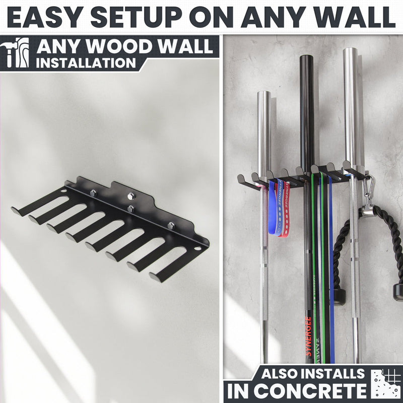 Load image into Gallery viewer, Synergee - Wall Mounted Barbell and Accessory Hanger
