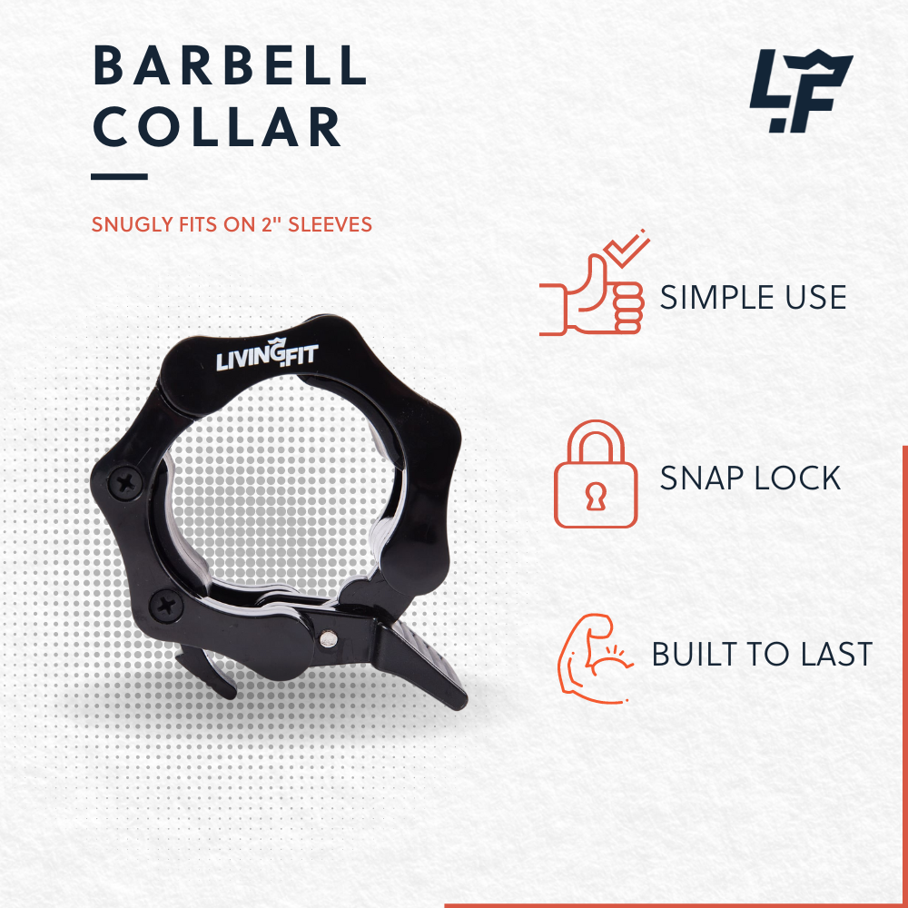 Barbell with built in collar sale